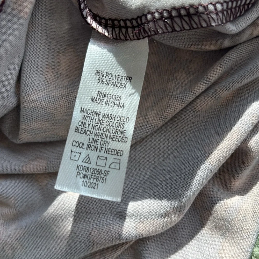 nine britton Black Asymmetrical Slip Dress with Rust Floral Print - Picture 7 of 10